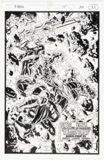 Skroce, Steve | Steve Skroce and Bud LaRosa X-Man #14 "Identity Crisis" Cable and Nate Grey Pin-Up Original Art (Marvel, 1995).... | Heritage