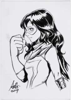 Stanley "Artgerm" Lau - Ms. Marvel (Kamala Khan) Illustration Original Art (2017)....