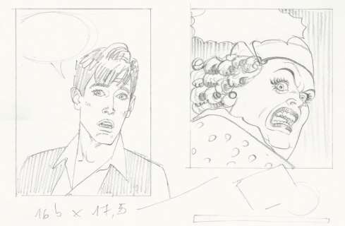 Dylan Dog - Angelo Stano - studio preparatorio originale - Page volante | Catawiki