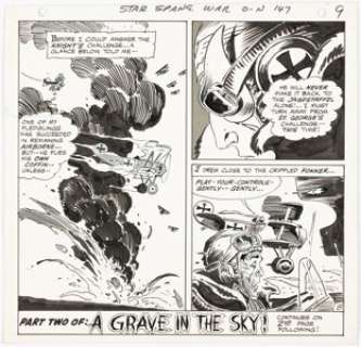 Joe Kubert - Star Spangled War Stories #147 Enemy Ace Story Page 8 Original Art (DC, 1969)....