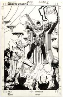 Al Milgrom | Marvel Fanfare #20 Back Cover Illustration Original Art (Marvel, 1985). | Heritage
