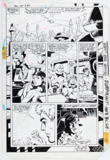 Dan Jurgens And Karl Kesel | Legion of Super-Heroes #325 Story Page 8 Original Art (DC, 1985). (Total: 2 Original Art) | Heritage