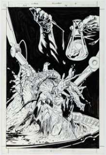 Lewis LaRosa and Al Milgrom JLA #76 Splash Page 4 Original Art (DC, 2003).