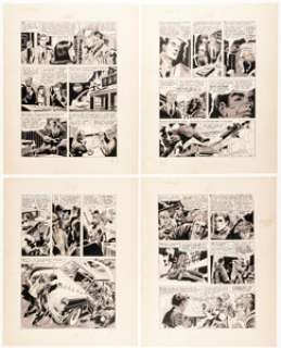 Joe Orlando Creepy #13 Partial Story "Adam Link, Gangbuster!" Original Art Group of 4 (Warren, 1967). (Total: 4 Original Art)