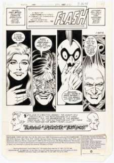 Carmine Infantino and Dennis Jensen The Flash #322 Story Page 1 Original Art (DC, 1983).