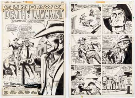Dick Ayers Western Gunfighters #7 Complete 10-Page Story "Death of a Lawman" Original Art (Marvel, 1972). (Total: 10 Original Art) | Heritage
