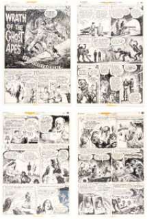 Alfredo Alcala Ghosts #34 Complete 7-Page Story "Wrath of the Ghost Apes" Original Art (DC, 1975). (Total: 7 Original Art) | Heritage