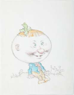 Frank Frazetta - Cartoonish Big-Head Sketch Original Art (undated). | Heritage