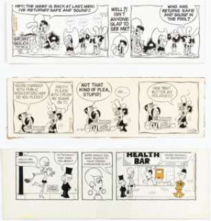 Tom K. Ryan and Frank Ridgeway - Daily Comic Strip Original Art Group of 3 (King Features Syndicate, 1967-77). (Total: 3 Original Art)