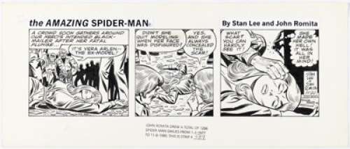 John Romita Sr. The Amazing Spider-Man Daily Comic Strip Original Art dated 11-20-78 (Marvel/Register & Tribune Syndicate Inc., 1978). | Heritage