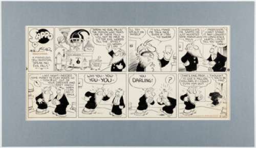 E.C. Segar Sappo Sunday Comic Strip Original Art dated 7-24-38 (King Features, 1938). | Heritage
