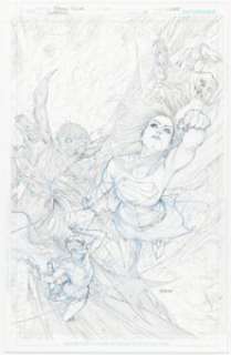 Robson Rocha Supergirl #10 Cover Pencils Original Art (DC, 2017).