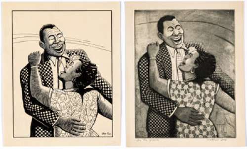 Matt Fox "In The Groove" Illustration Original Art and Signed Print (undated). (Total: 2 Original Art) | Heritage