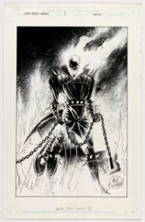 Mark Buckingham Ghost Rider Annual #1 Pin-Up Illustration Original Art (Marvel, 1993). | Heritage