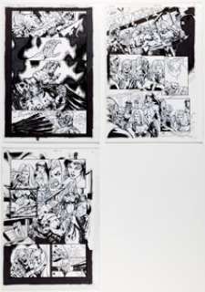 Gabriel Guzman and Mariano Taibo Brian Pulido’s Lady Death vs War Angel #1 Story Pages 1-3 Original Art (Avatar Press, 2006). (Total: 3 Original Art) | Heritage