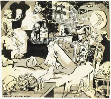 Wally Wood - Horror Illustration Original Art (c. 1960s). | Heritage