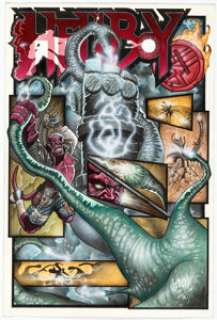 Jason Eden - Hellboy vs. Sadu-Hem Specialty Illustration Original Art (2007).