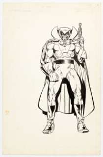 Jackson "Butch" Guice and Joe Rubinstein The Official Handbook of the Marvel Universe Deluxe Edition #8 Mister Fear Illustration Original Art (Marvel, 1986). | Heritage