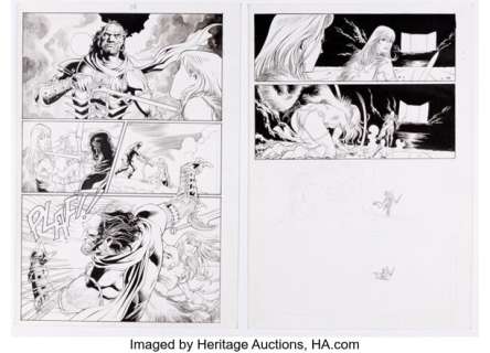 Jack Jadson Red Sonja: Unchained Story Page Original Art Group of 2 (Dynamite Entertainment, 2013). (Total: 2 Original Art)