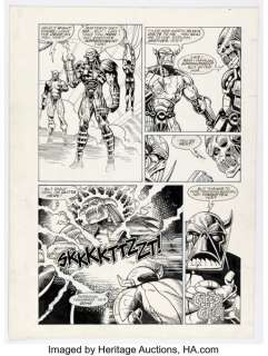 Liam Sharp, Andy Lanning, and Bambos Georgiou Death‘s Head II #1 Story Page 8 Original Art (Marvel UK, 1992).