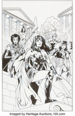Emanuela Lupacchino Wonder Woman #750 Pin-Up Illustration Original Art (DC, 2020).