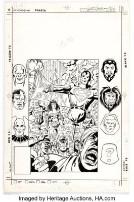 Carmine Infantino and Pablo Marcos Super Powers #4 Cover Original Art (DC, 1986). | Heritage