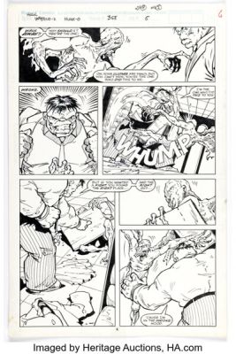 Jeff Purves and Marie Severin The Incredible Hulk #358 Story Page 5 Original Art (Marvel, 1989).