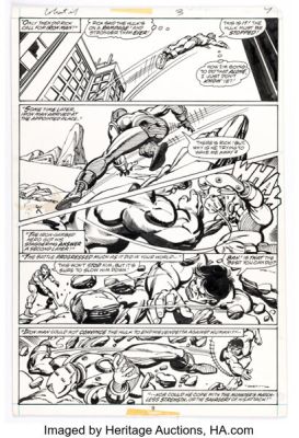 Gil Kane and Klaus Janson What If? #3 Hulk and Iron Man Story Page 7 Original Art (Marvel, 1977). | Heritage