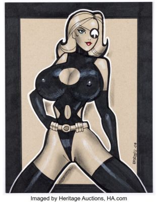 George Sportelli - One-Eyed Jacquie Pin-Up Illustration Original Art (2008).