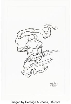 Skottie Young Knights of X #1 Shatterstar Variant Cover Original Art (Marvel, 2022).