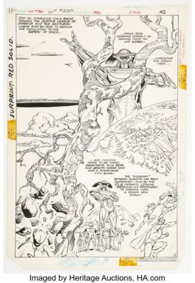 Ross Andru and Rodin Rodriguez World‘s Finest Comics #300 "Chapter VII: A New Genesis!" Story Page 4 Original Art (DC, 1983).