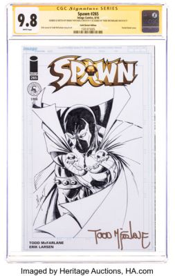 Marat Mychaels Spawn #265 Gold Sketch Edition - Signature Series Original Art Signed by Todd McFarlane (Image, 2016/17) CGC NM/MT 9.8 White pages.