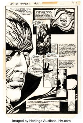 Alex Niño [Trevor Von Eeden lightboxed] Blue Ribbon Comics #2 Mr. Justice Story Page 4 Original Art (Archie, 1983). | Heritage