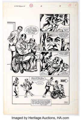 David Lloyd Wasteland #6 "Method Actor" Story Page 9 Original Art (DC, 1988).