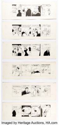 Gould Assistant Artist Dick Tracy Unpublished Consecutive Daily Comic Strips Original Art Group of 6 (1956). (Total: 6 Original Art) | Heritage