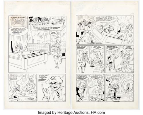 Hy Eisman Bunny #4 Story Pages Original Art Group of 6 (Harvey, 1968). (Total: 6 Original Art) | Heritage