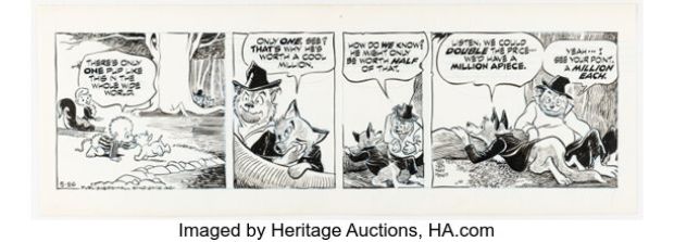 Walt Kelly Pogo Daily Comic Strip Original Art dated 5-26-71 (Publishers-Hall Syndicate, 1971). | Heritage