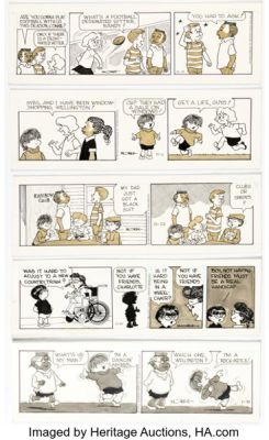 Morrie Turner Wee Pals Daily Comic Strips Original Art Group of 7 (Creators Syndicate, 1990-92). (Total: 7 Original Art)
