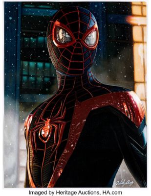 David Dias - Miles Morales Illustration Original Art (2023).