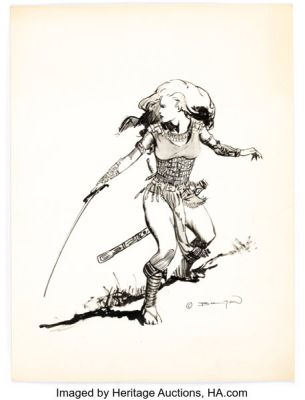 John Bolton - Marada the She-Wolf Concept Illustration Original Art (c. 1981). | Heritage