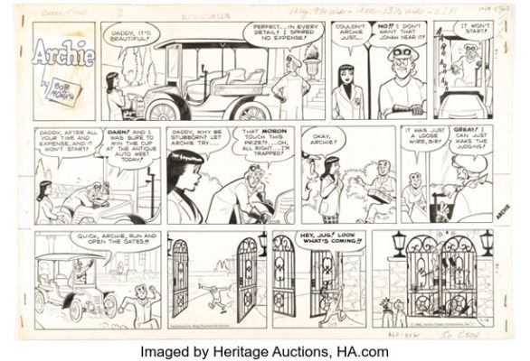 Bob Montana Archie Sunday Comic Strip Original Art dated 1-14-62 (King Features Syndicate, 1962). | Heritage