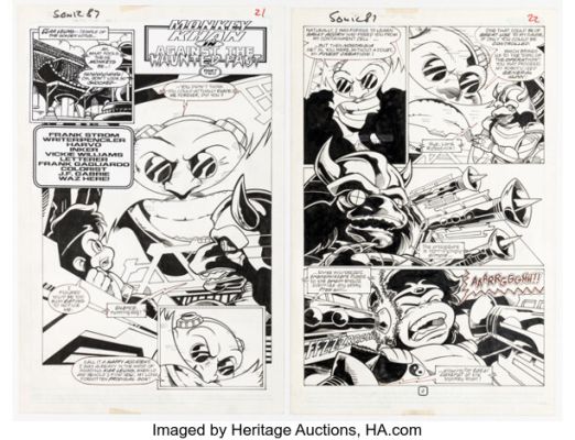 Frank Strom and Harvey Mercadoocasio Sonic the Hedgehog #87 "Against the Haunted Past, Part Two" Complete 6-Page Story Original Art (Archie, 2000). (Total: 6 Original Art)