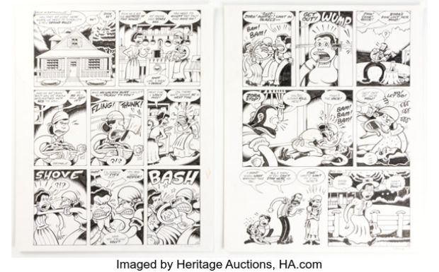 Peter Bagge Fire!! The Zora Neale Hurston Story Pages 10-11 Original Art (Drawn & Quarterly, 2017). (Total: 2 Original Art) | Heritage