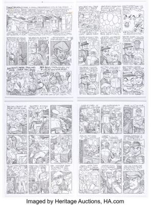 Steve Ditko #9 Teen #19 Complete 8-Page Story Original Art (Robin Snyder and Steve Ditko, 2014). (Total: 8 Original Art) | Heritage
