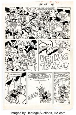 Joe Albelo and Pierre Fournier Peter Porker, the Spectacular Spider-Ham #14 Story Page 12 Original Art (Marvel, 1987). | Heritage