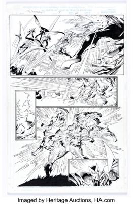 Mark Bagley and Vince Russell Thunderbolts #2 Story Page 10 Original Art (Marvel, 1997).