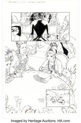 Richard Friend [Amy Reeder Hadley printed blue lines] Madame Xanadu #5 Story Page 3 Original Art (DC/Vertigo, 2008).