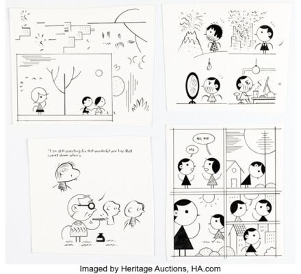 Ivan Brunetti Cartooning: Philosophy and Practice Illustration Original Art Group of 15 (Buenaventura Press, 2007). | Heritage