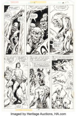 John Buscema and Rudy Mesina Tarzan #13 Story Page 12 Original Art (Marvel, 1978). | Heritage