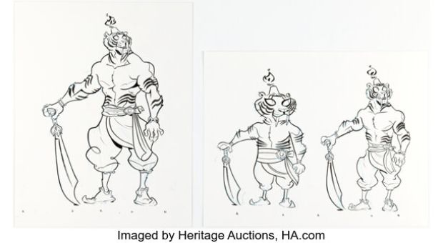 Aaron Conley - Sabertooth Swordsman Animated Series Character Design Illustrations Original Art Group of 2 (2015). (Total: 2 Original Art)
